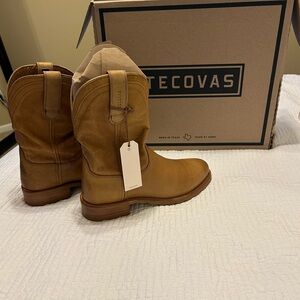 Tecovas Wheat Bison Leather Boots